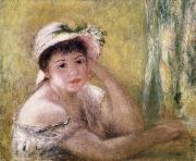 Pierre Renoir Woman with a Straw Hat oil painting